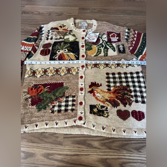 Colorful Patchwork Cardigan Sweater - Picture 5 of 8